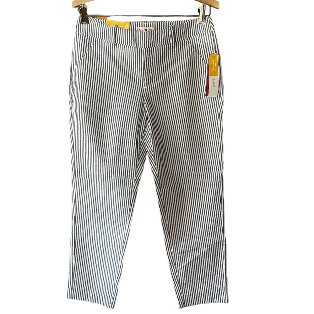 NWT‎ Merona Classic Fit Higher Mid-Rise Straight Hip & Thigh Ankle Cotton Pants